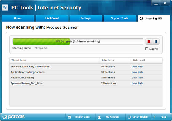 PC Tools Security Scan