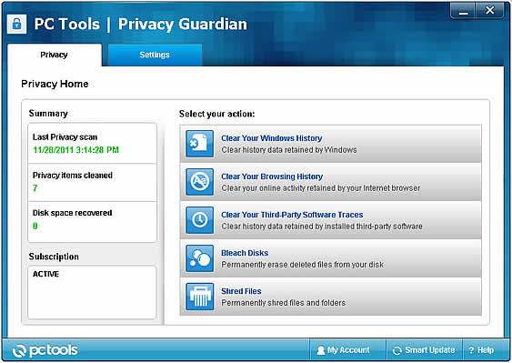 privacy guardian settings