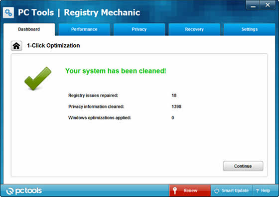 registry mechanic cleaned system