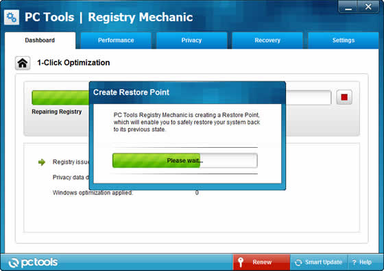 registry mechanic system restore